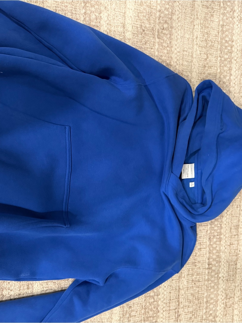 Men's Blue Sweat Fleece - Hoodie/Sweatshirt